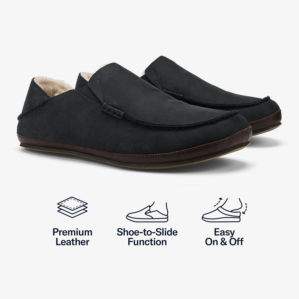 Moloā Slipper  -  Black / Dk Java